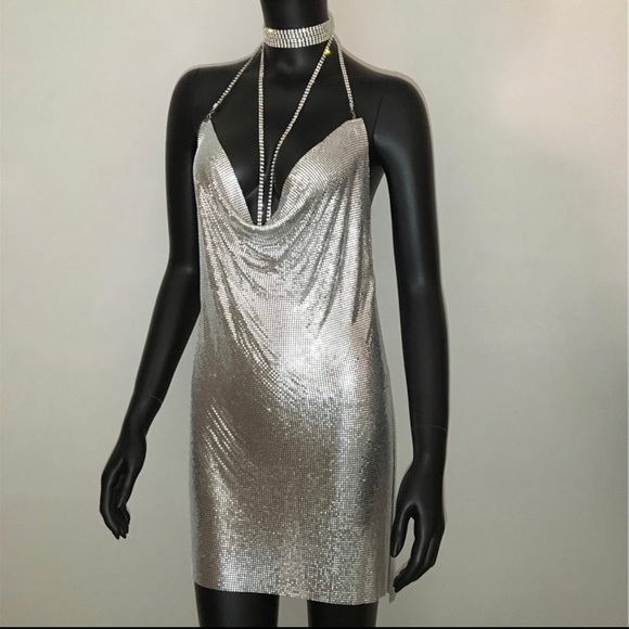 🎉Host Pick🎉Backless Metal Mesh Chain Dress - Picture 3 of 7